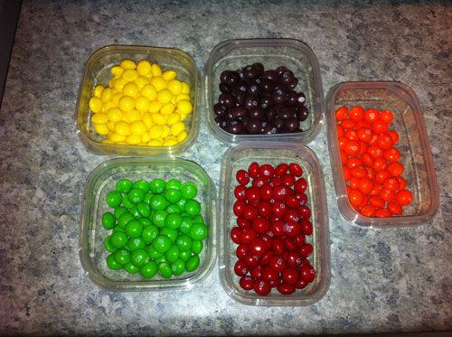 Step 1: Separate the Skittles