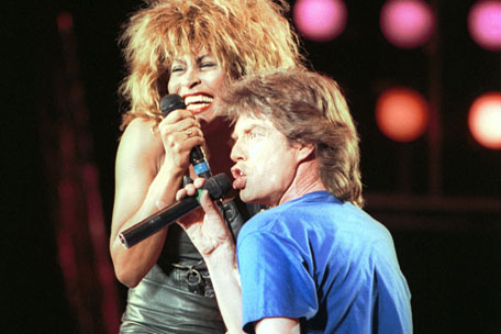 Tina Turner and Mick Jagger
