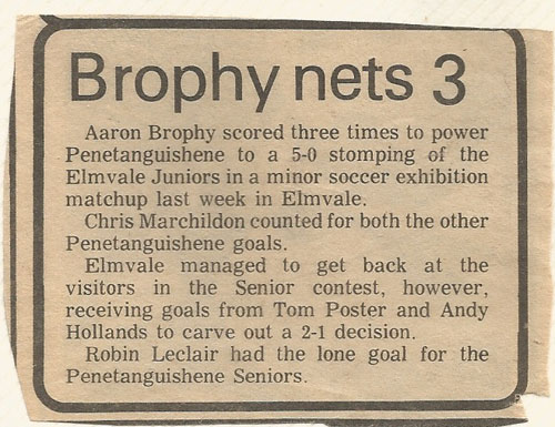 The peak of my soccer career