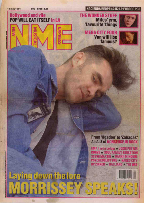 Morrissey on the cover of NME