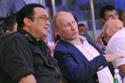 Steven Seagal and Vladimir Putin