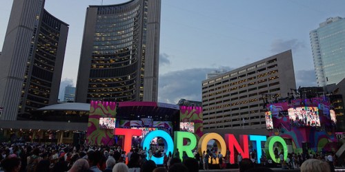 The TORONTO sign as part of Panamania.