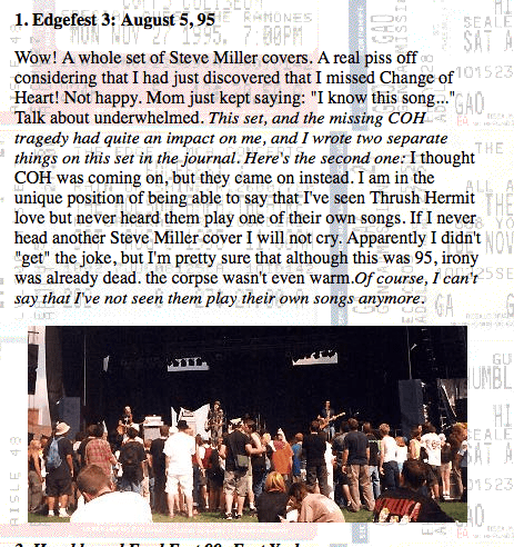 My initial review of the set, from a terrible personal site I made in 1999.