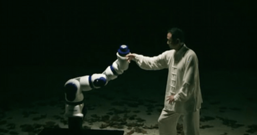 Robots learning martial arts.