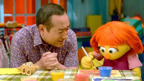 Julia, the autistic Muppet.